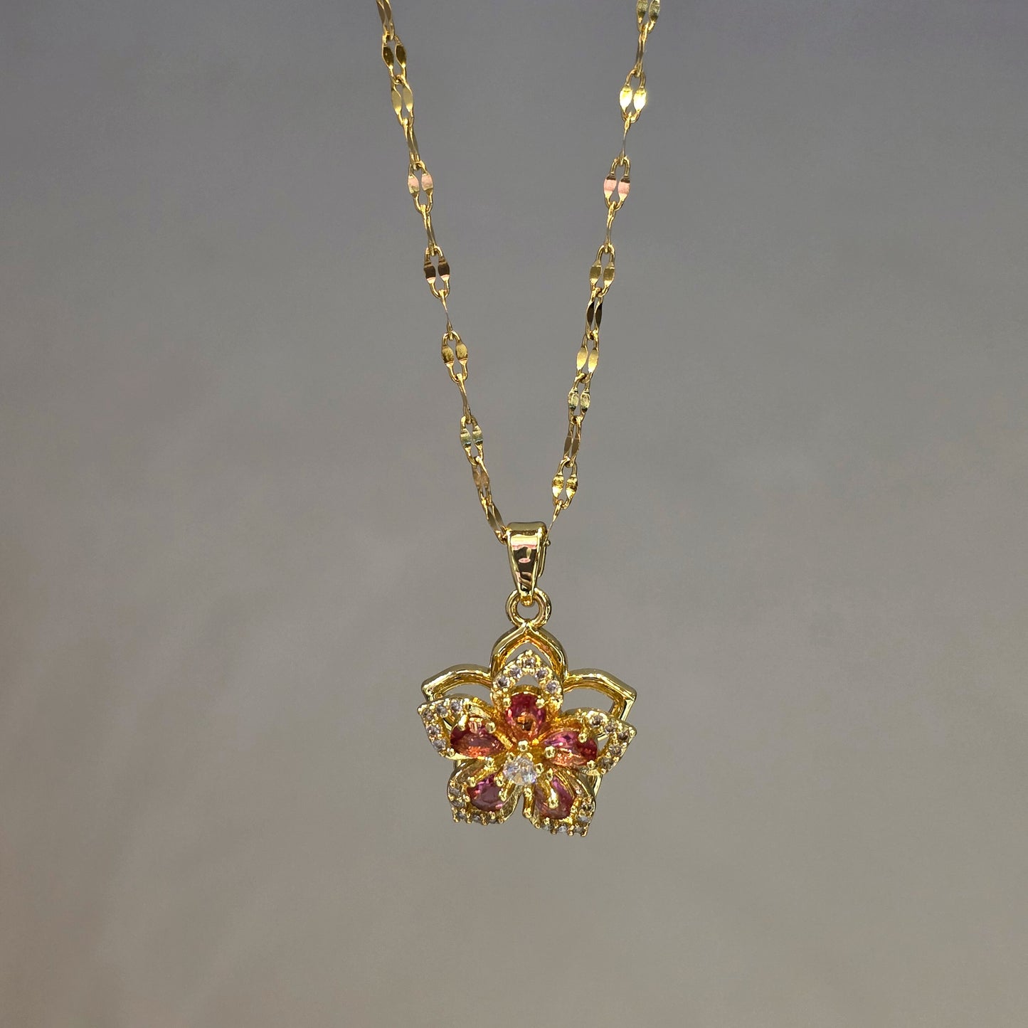 Princess Rapunzel Spinning Flower Necklace