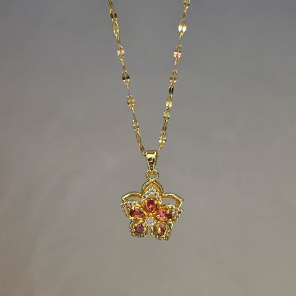 Princess Rapunzel Spinning Flower Necklace