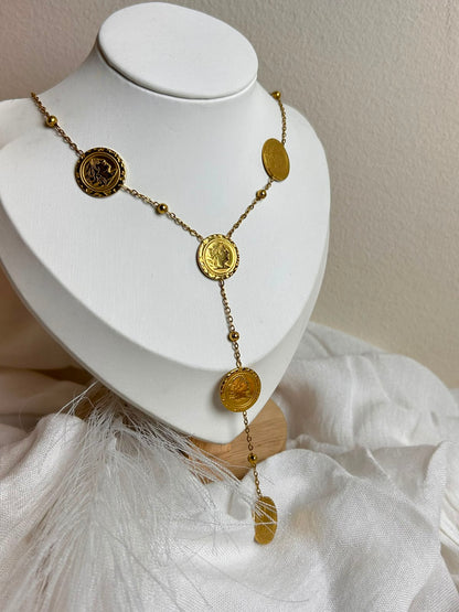 Ancient Coin Y-Necklace