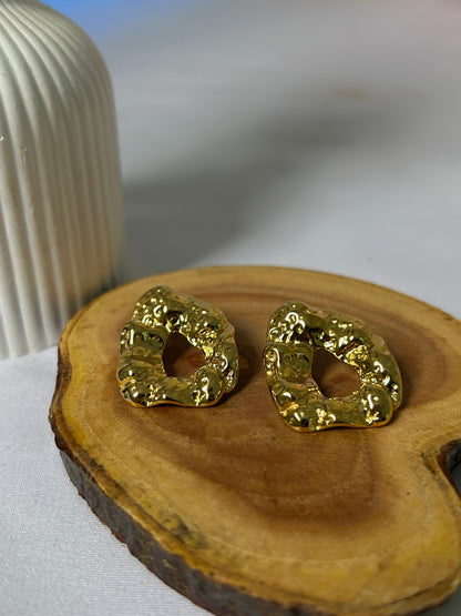 Golden Ripple Studs