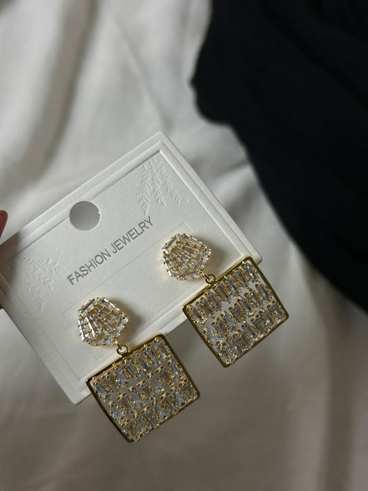 Glamorous Geometric Drop Earrings