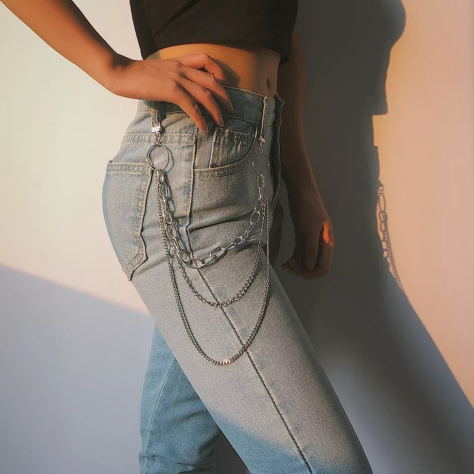 Edgy Multi-Chain Belt