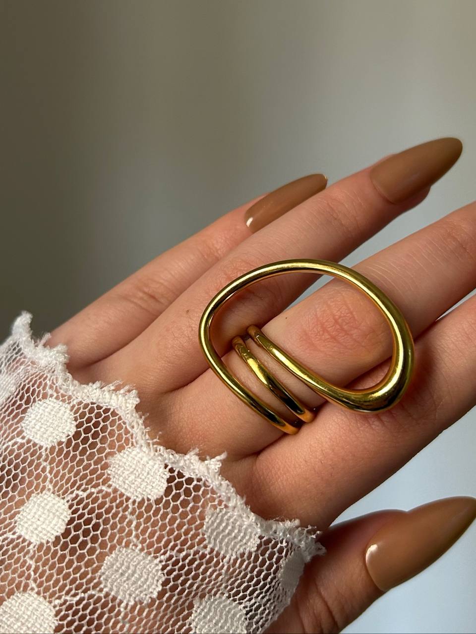 Golden Orbit Loop Ring
