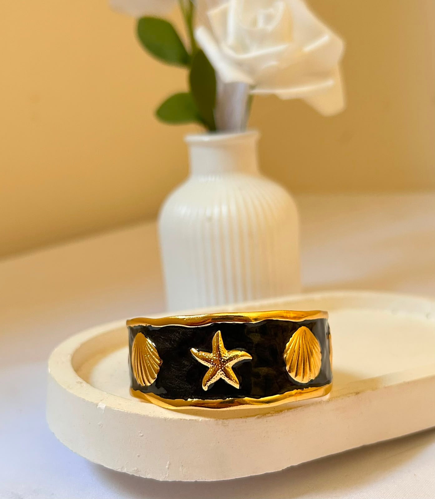 Ocean Breeze Enamel Cuff Bracelet