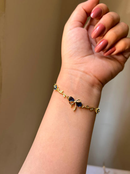 Colorful Ribbon Flower Bracelet