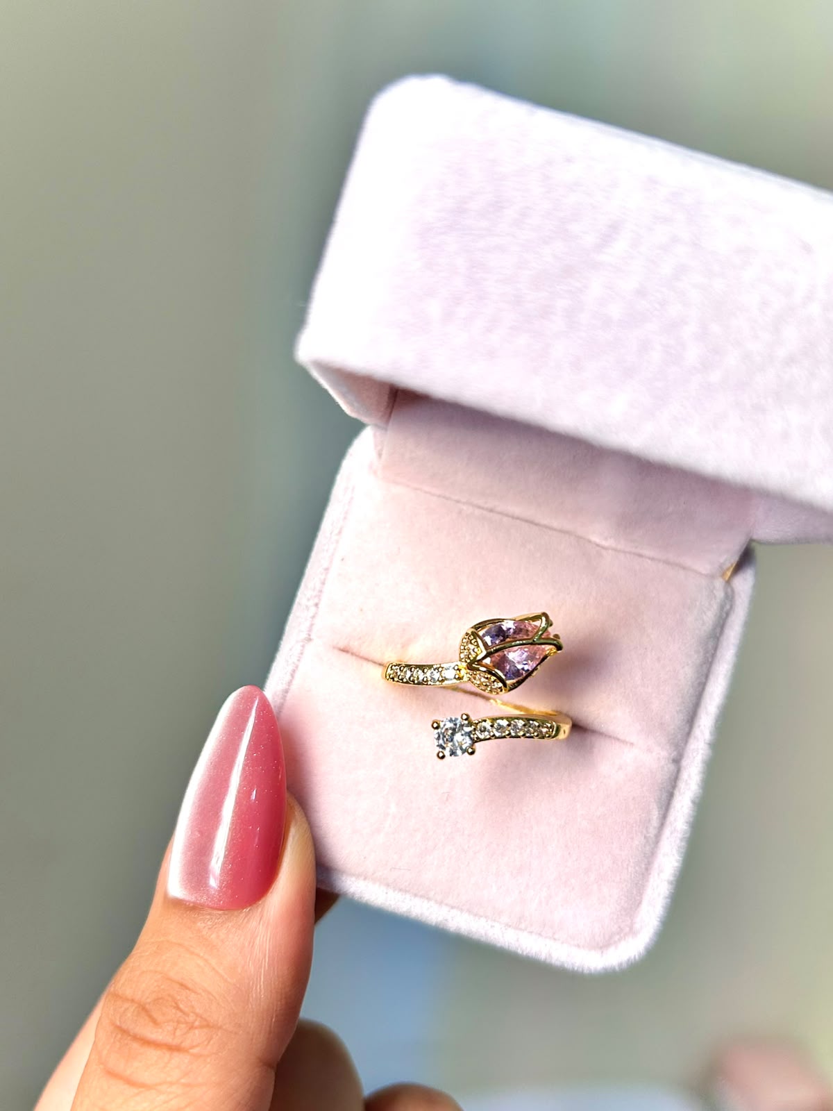 Golden Tulip Cuff Ring