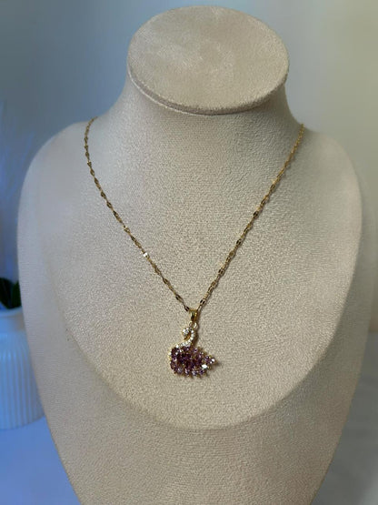 Majestic Purple Swan Necklace