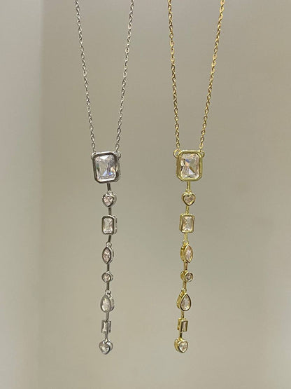 Radiant Crystal Drop Necklace