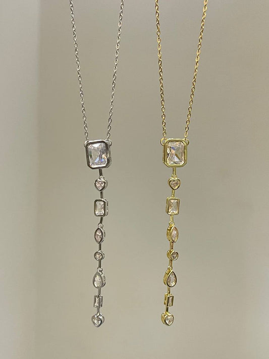 Radiant Crystal Drop Necklace