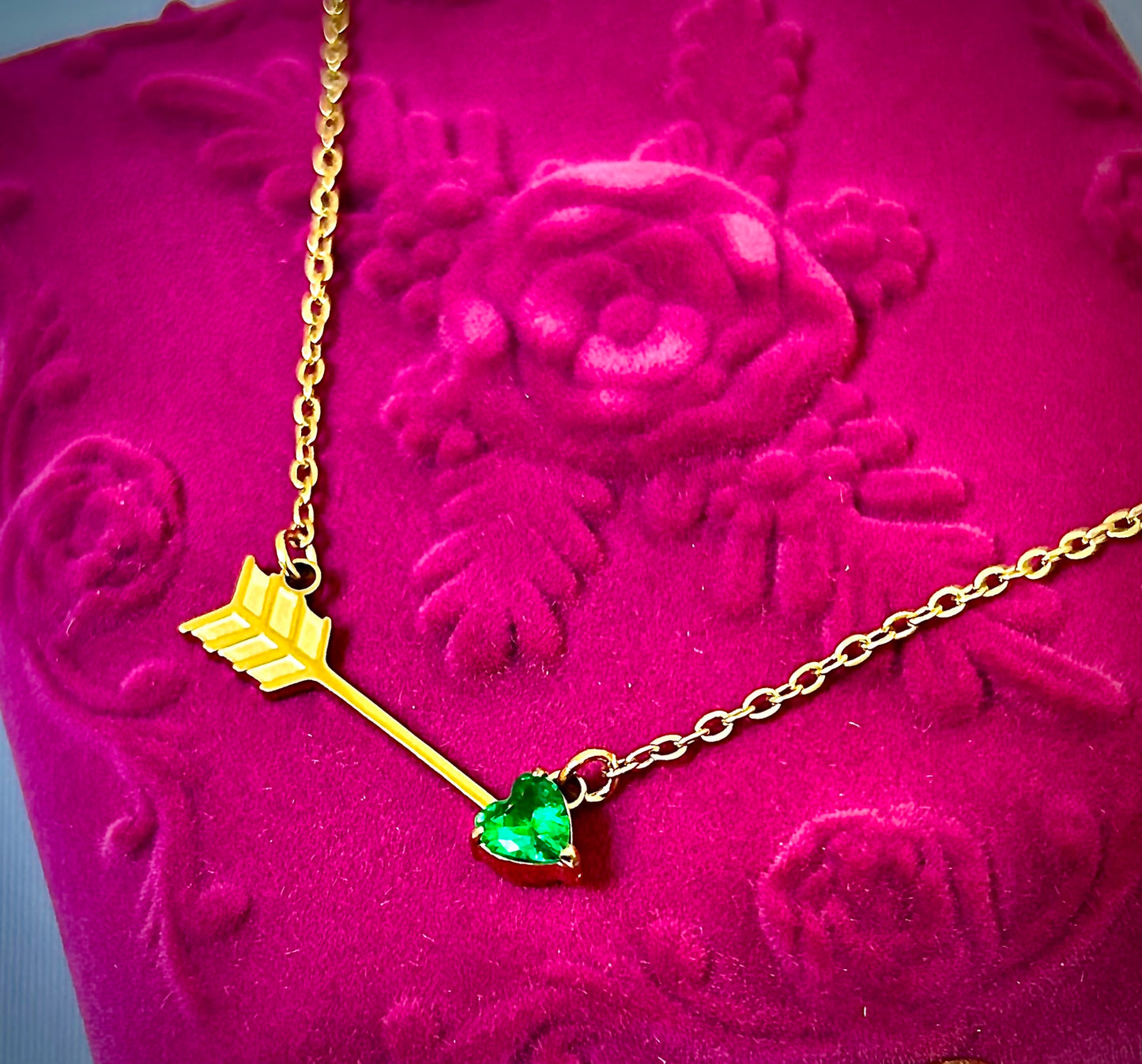 Merida Emerald Arrow Necklace