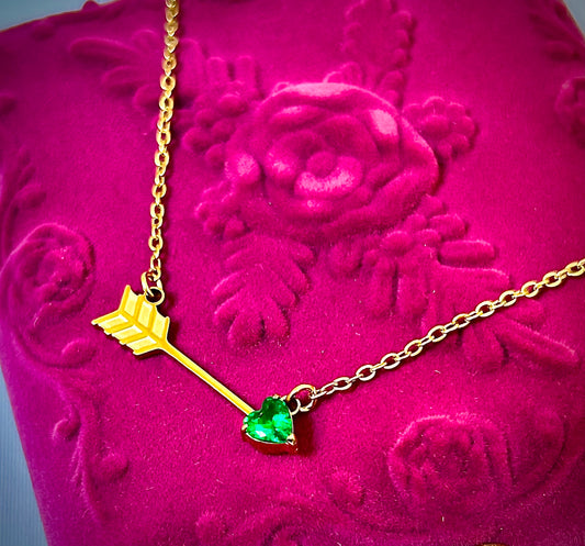 Merida Emerald Arrow Necklace