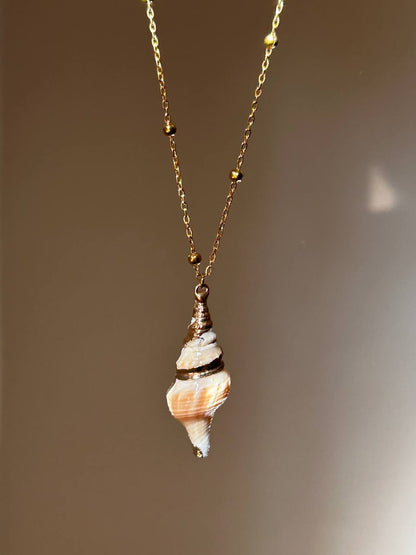 Golden Conch Shell Necklace