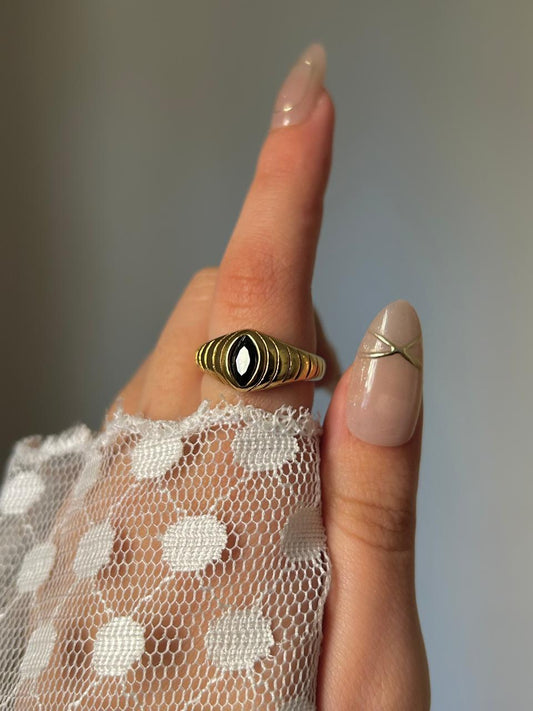 Golden Marquise Ring