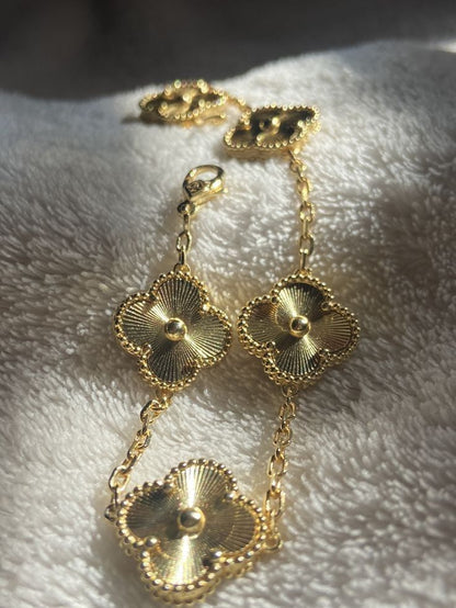 Four-Leaf Clover Charm Bracelet