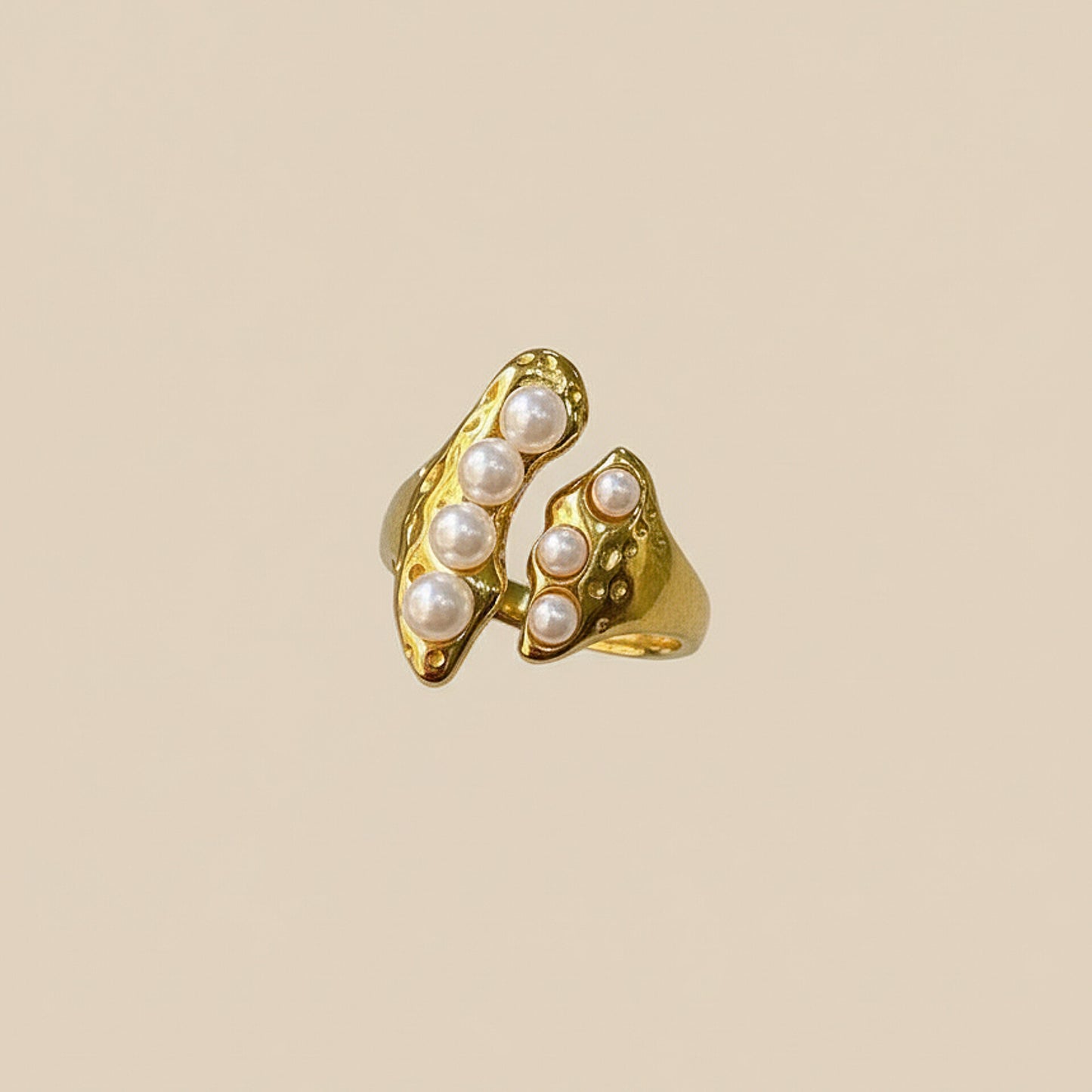 Golden Pearl Ring