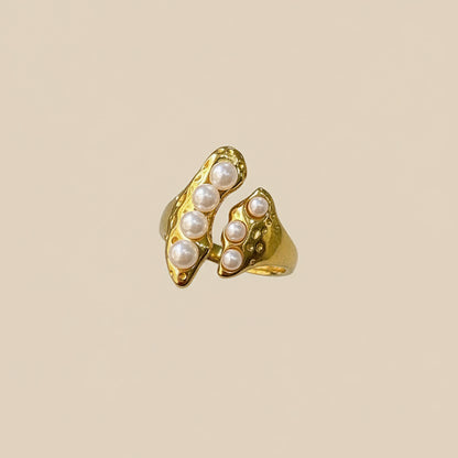 Golden Pearl Ring