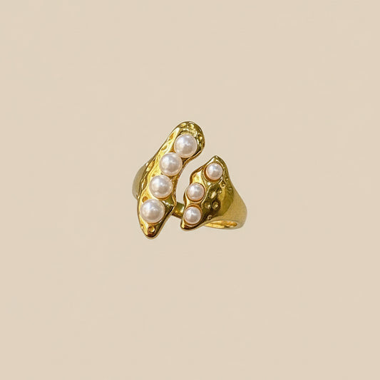 Golden Pearl Ring