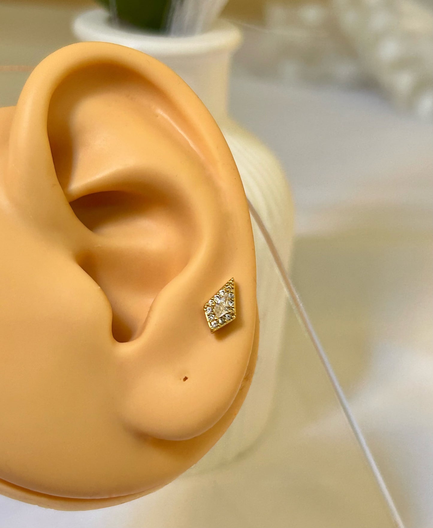 Geometric Rhombus Crystal Piercing