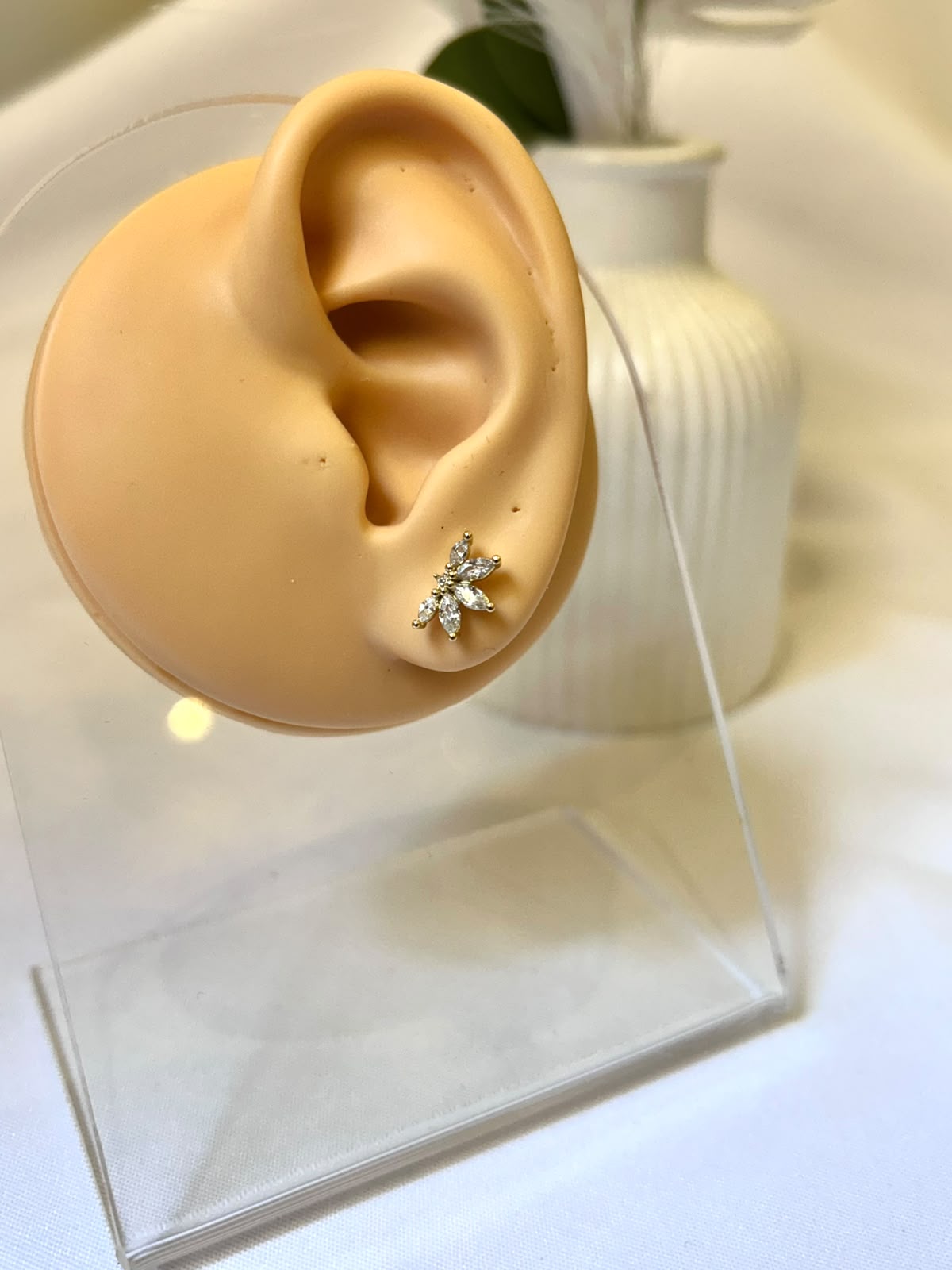 Botanical Marquise Leaf Cluster Piercing