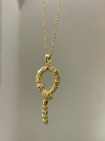 Serpent Key Statement Necklace