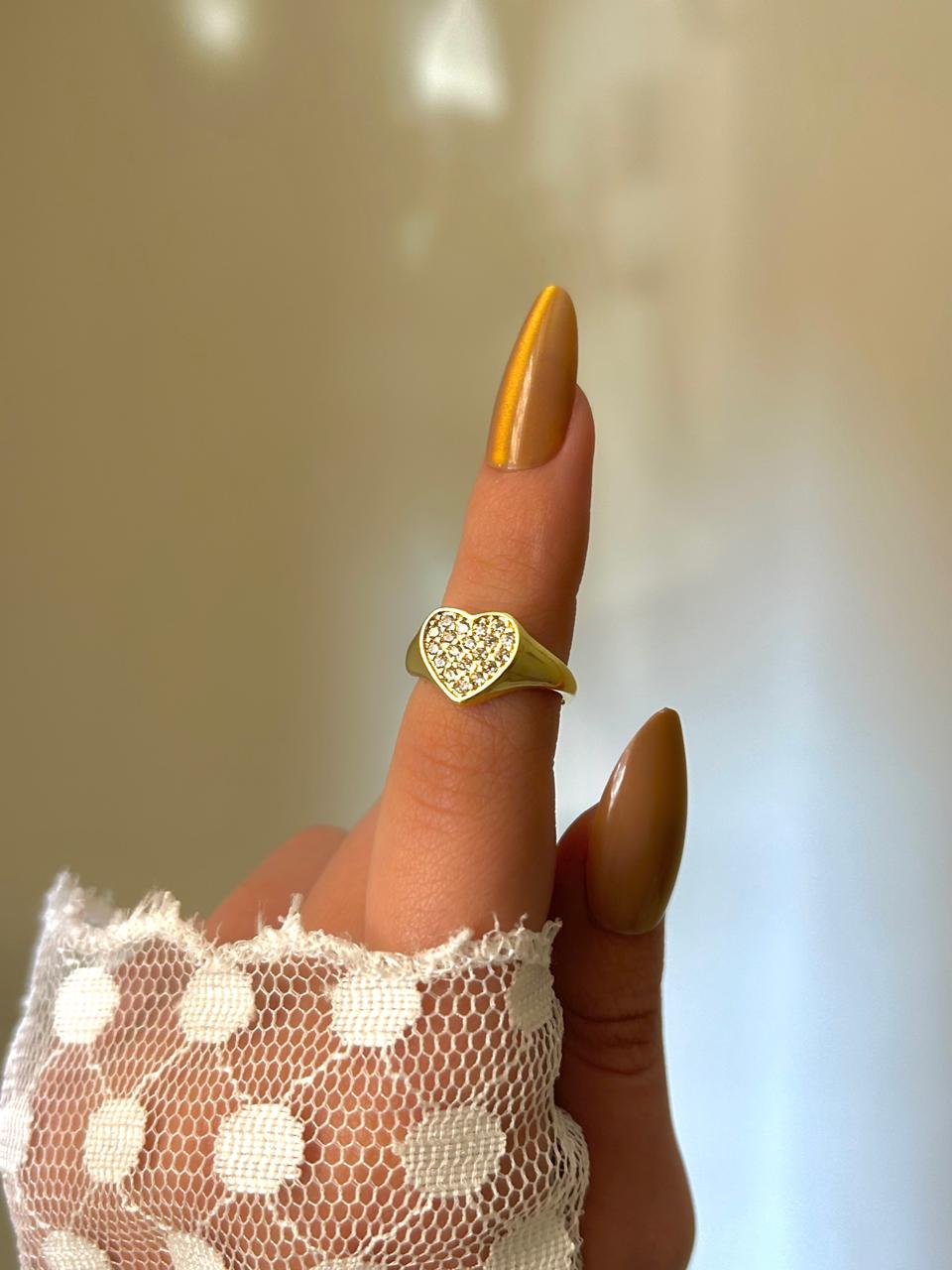 Radiant Heart Pinky Signet