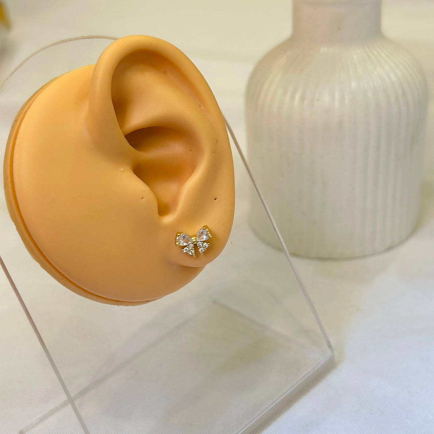 Charming Crystal Bow Piercing