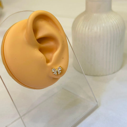 Charming Crystal Bow Piercing
