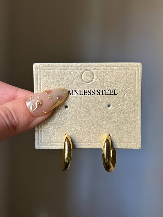 Bold Golden Crescent Hoops