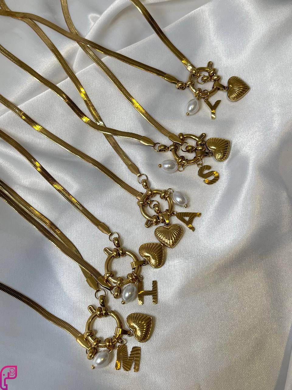 English Initial Necklace