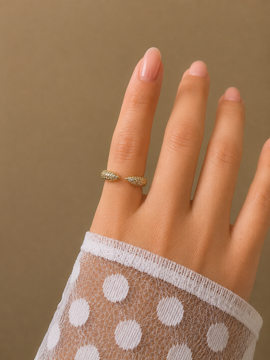 Golden Glitz Pinky Ring
