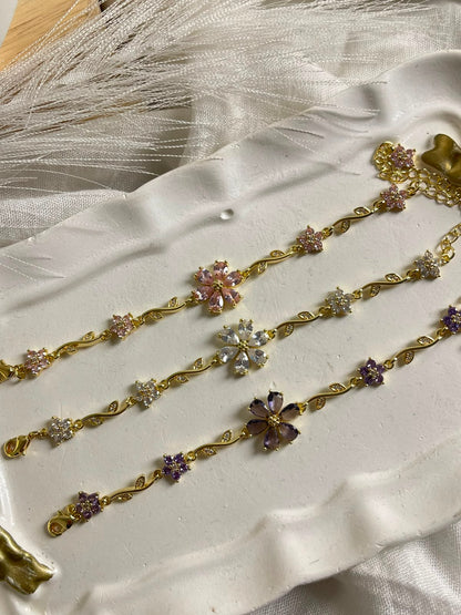 Sparkling Floral Vine Bracelet