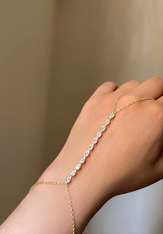 Shimmering Tennis Hand Chain