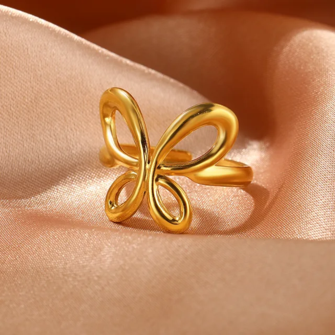 Golden Butterfly Statement Ring