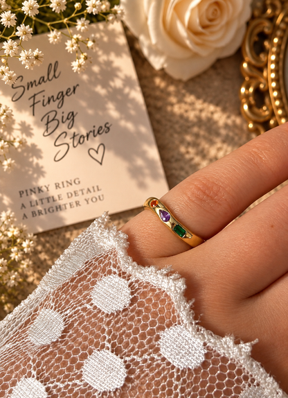 Golden Iris Pinky Ring