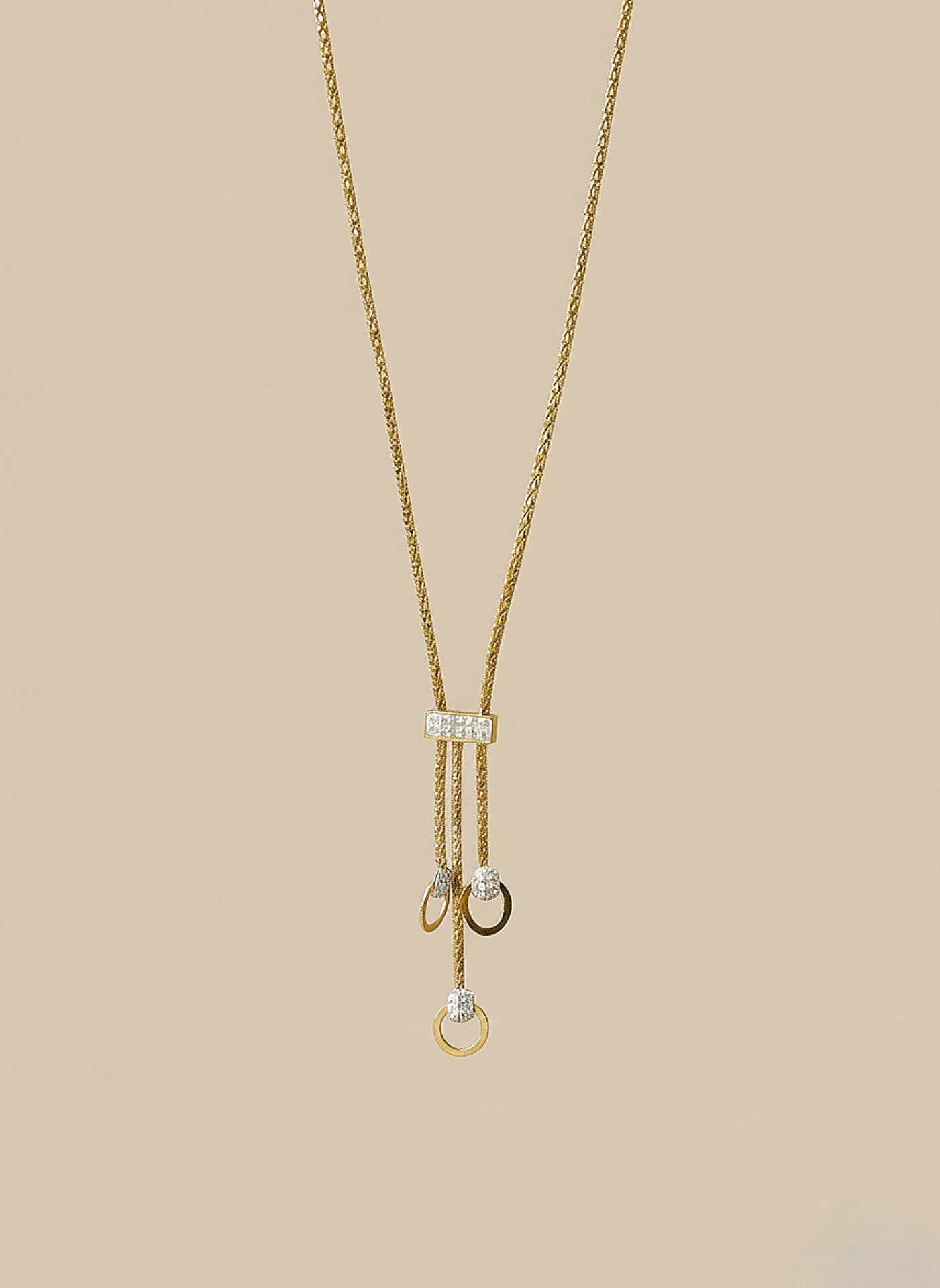 Golden Cascade Tassel Necklace