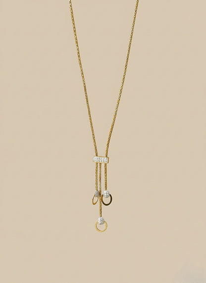 Golden Cascade Tassel Necklace