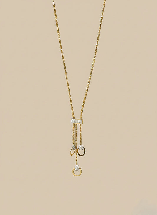 Golden Cascade Tassel Necklace