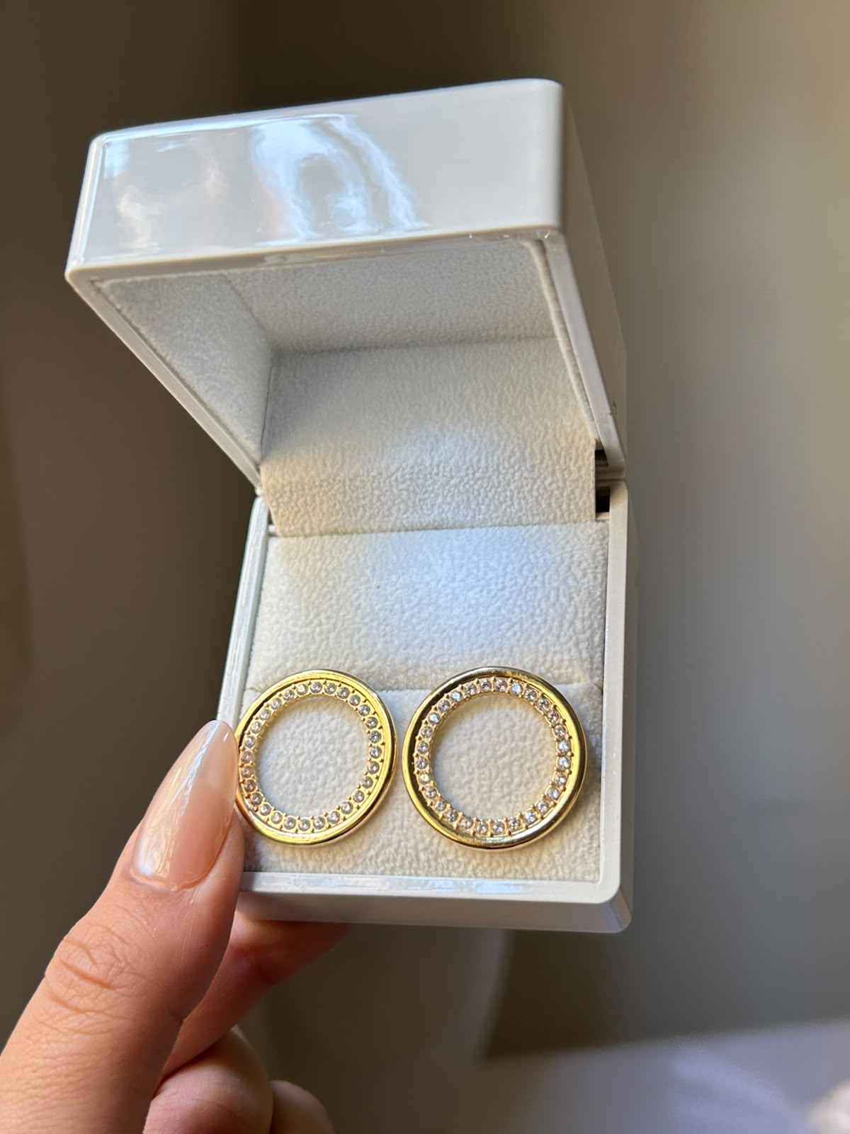 Golden Eternity Circle Studs