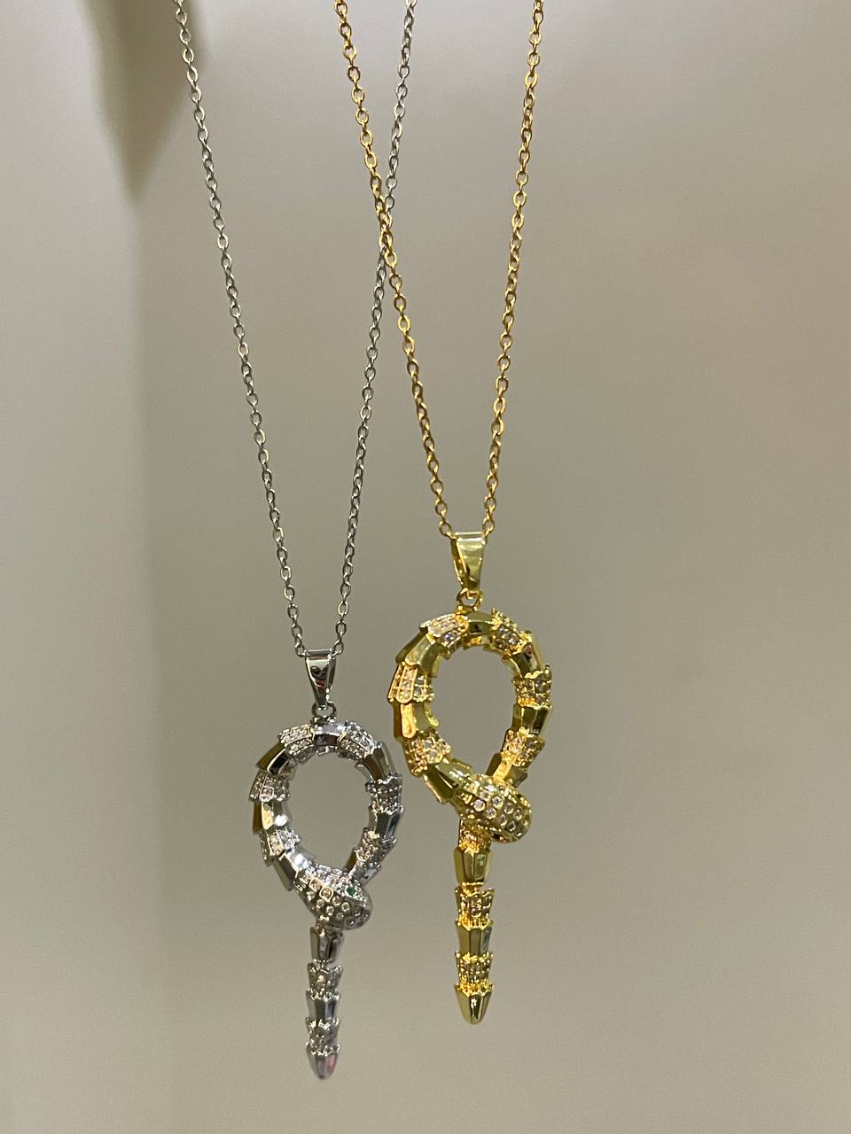 Serpent Key Statement Necklace