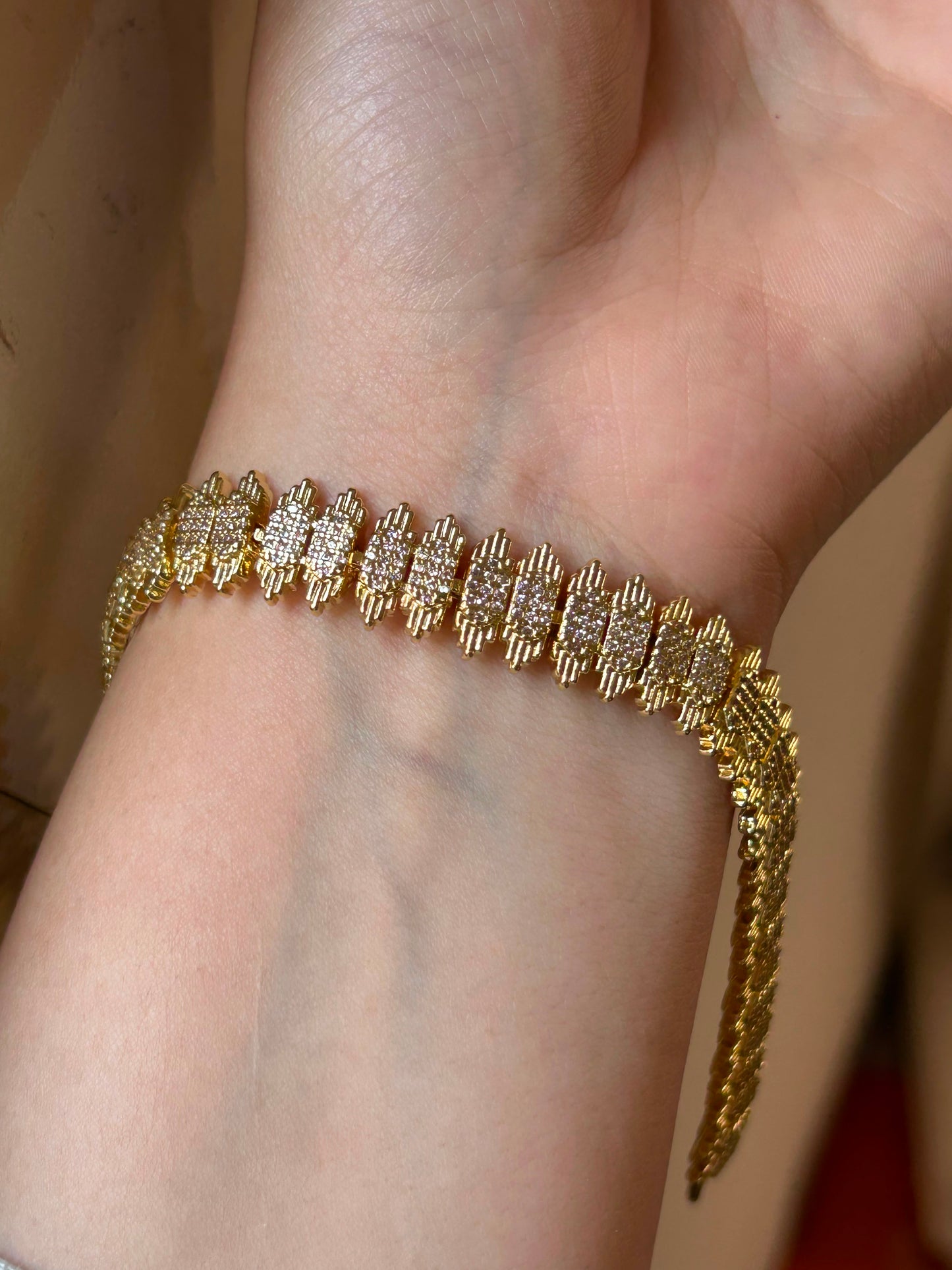 Geometric Crystal Bracelet