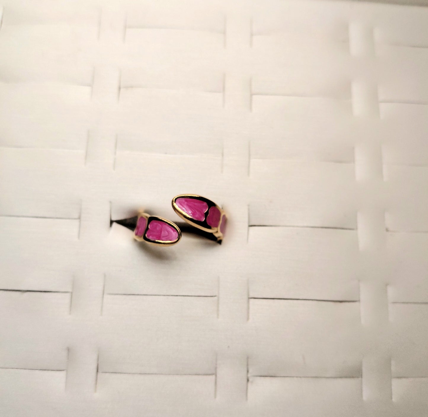 Radiant Pink Enamel Ring
