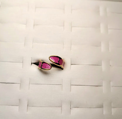 Radiant Pink Enamel Ring