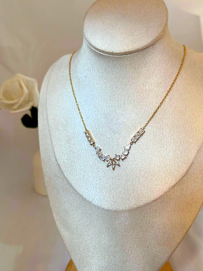 Radiant Zircon Cluster Necklace