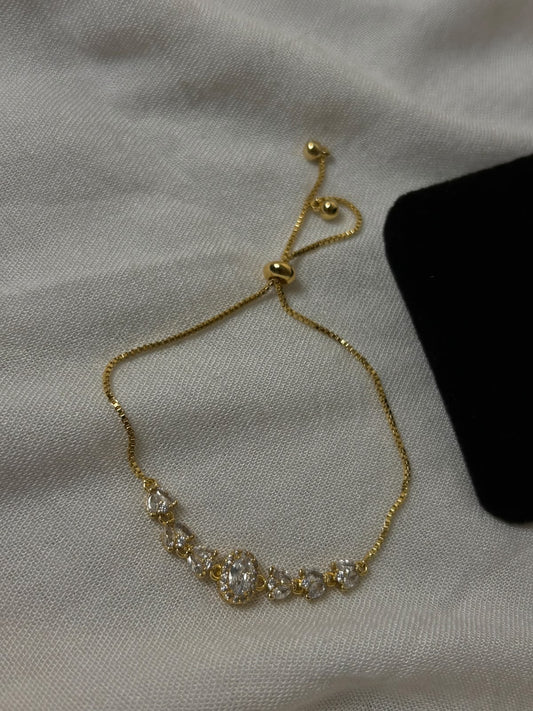 Adjustable Graduated Zircon Bracelet
