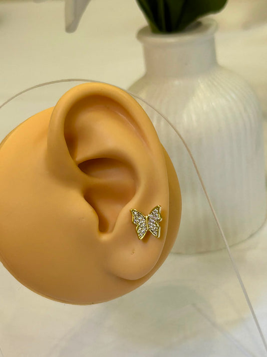 Dainty Sparkling Butterfly Piercing