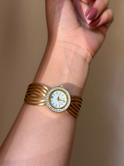 Cut-Out Multi-Strand Bracelet Watch