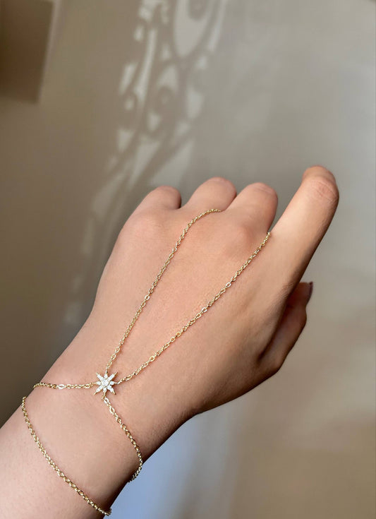 Dazzling Starburst Hand Chain