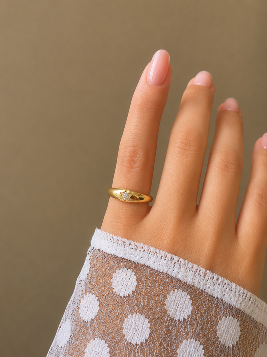 Starry Celestial Pinky Ring