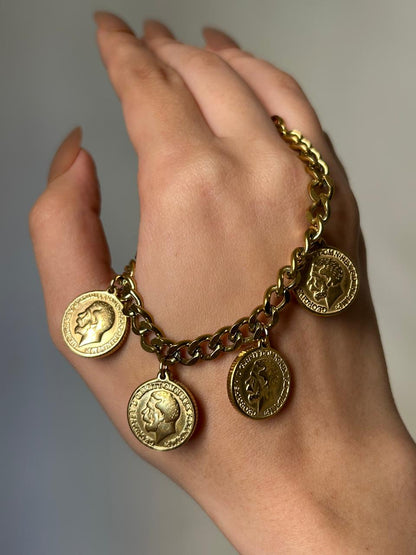 Vintage Sovereign Link Bracelet