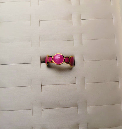 Radiant Pink Enamel Ring